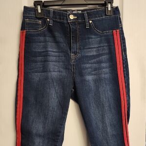 NOBO High-Rise Jeans with Red Accents(13) NWOT